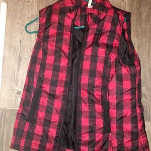 Buffalo plaid vest!